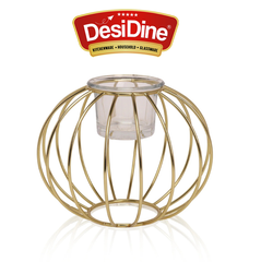 Desidine Iron Golden Finishing Tealight Candle Holder