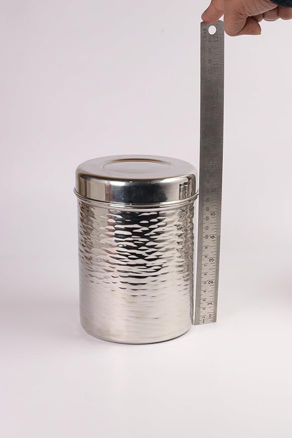 DesiDine Stainless Steel Hammered Dabba Sets