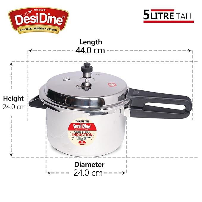 Stainless Steel Outer Lid induction Base Pressure Cooker