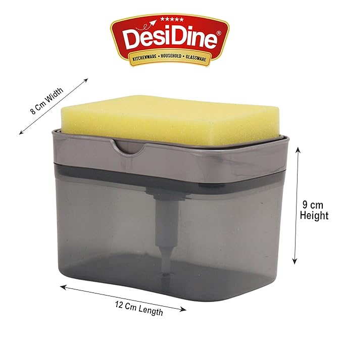 DesiDine 2 in 1 Modern Soap Dispenser for Kitchen Accessories