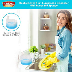 DesiDine Double Layer Soap Dispenser for Kitchen