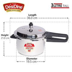 Stainless Steel Outer Lid induction Base Pressure Cooker