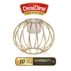 Desidine Iron Golden Finishing Tealight Candle Holder