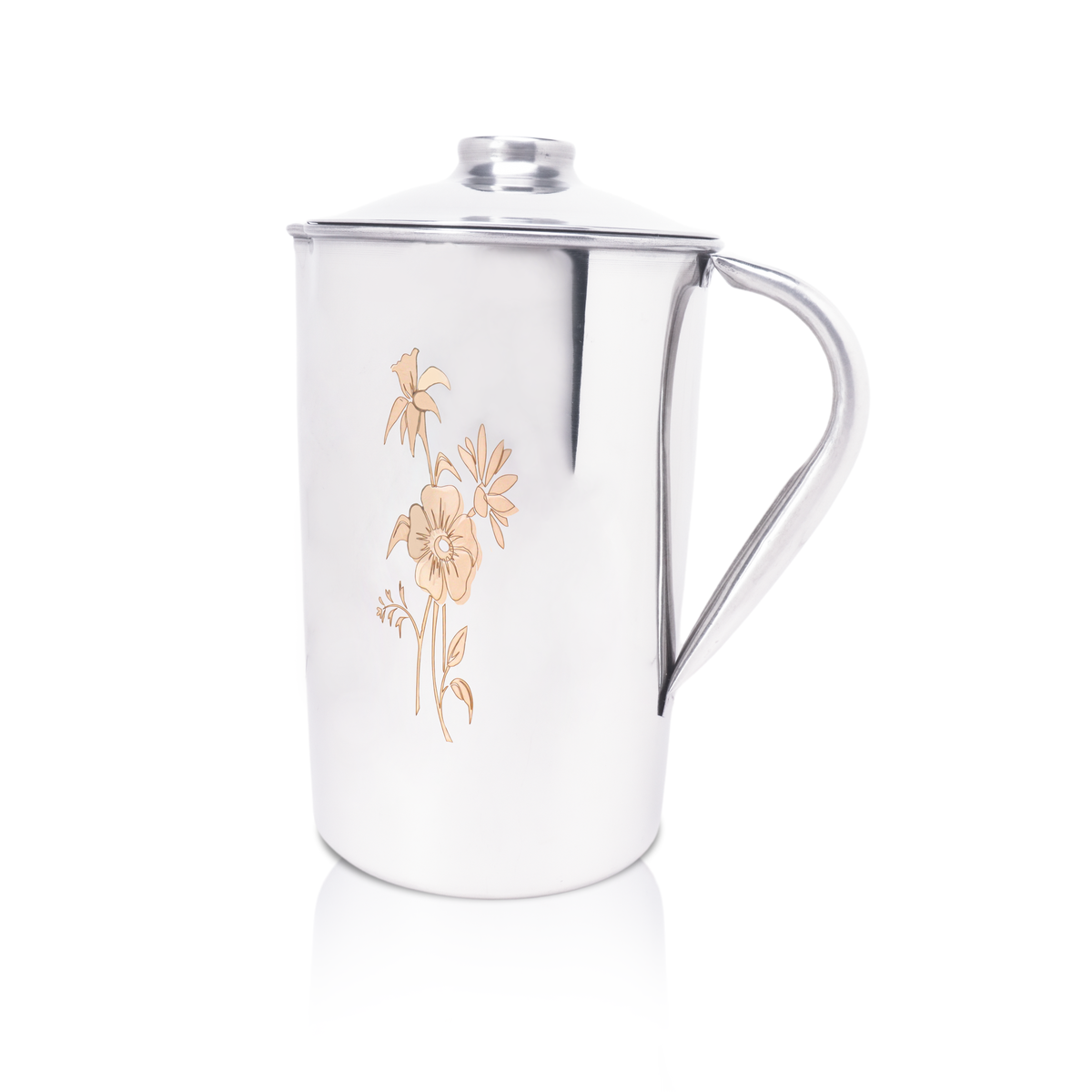 Desidine Stainless Steel Water Jug Laser Flower