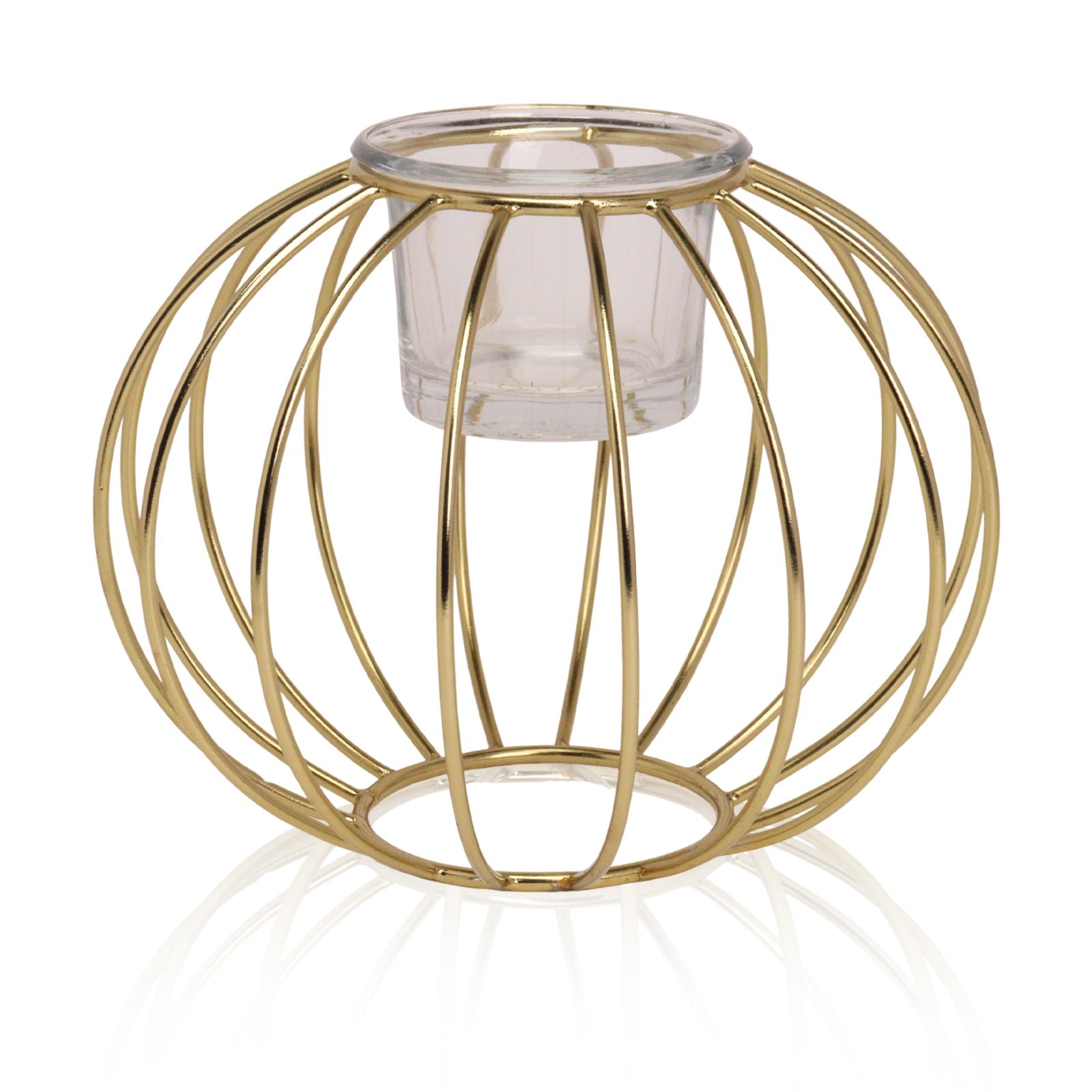 Desidine Iron Golden Finishing Tealight Candle Holder