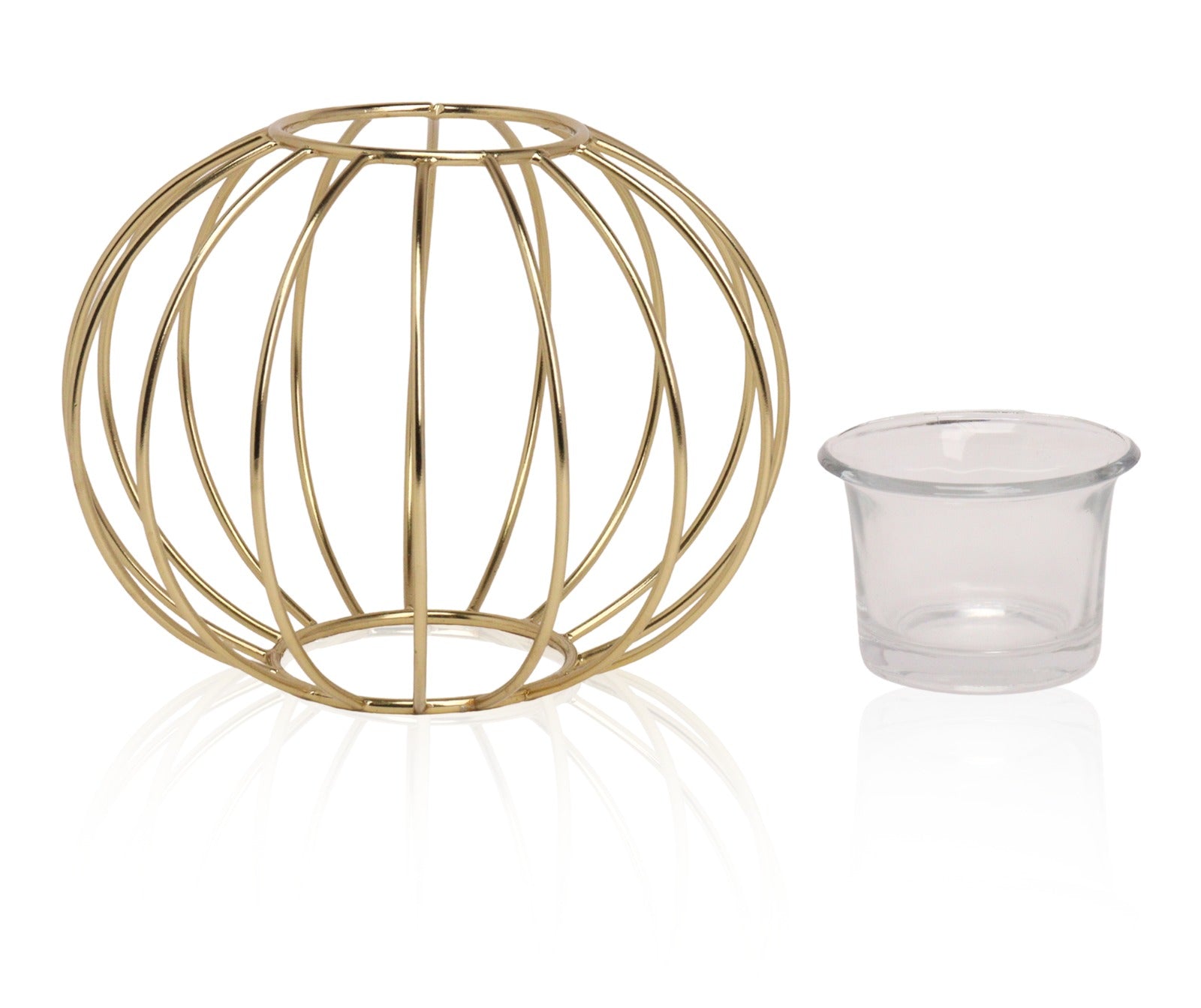 Desidine Iron Golden Finishing Tealight Candle Holder