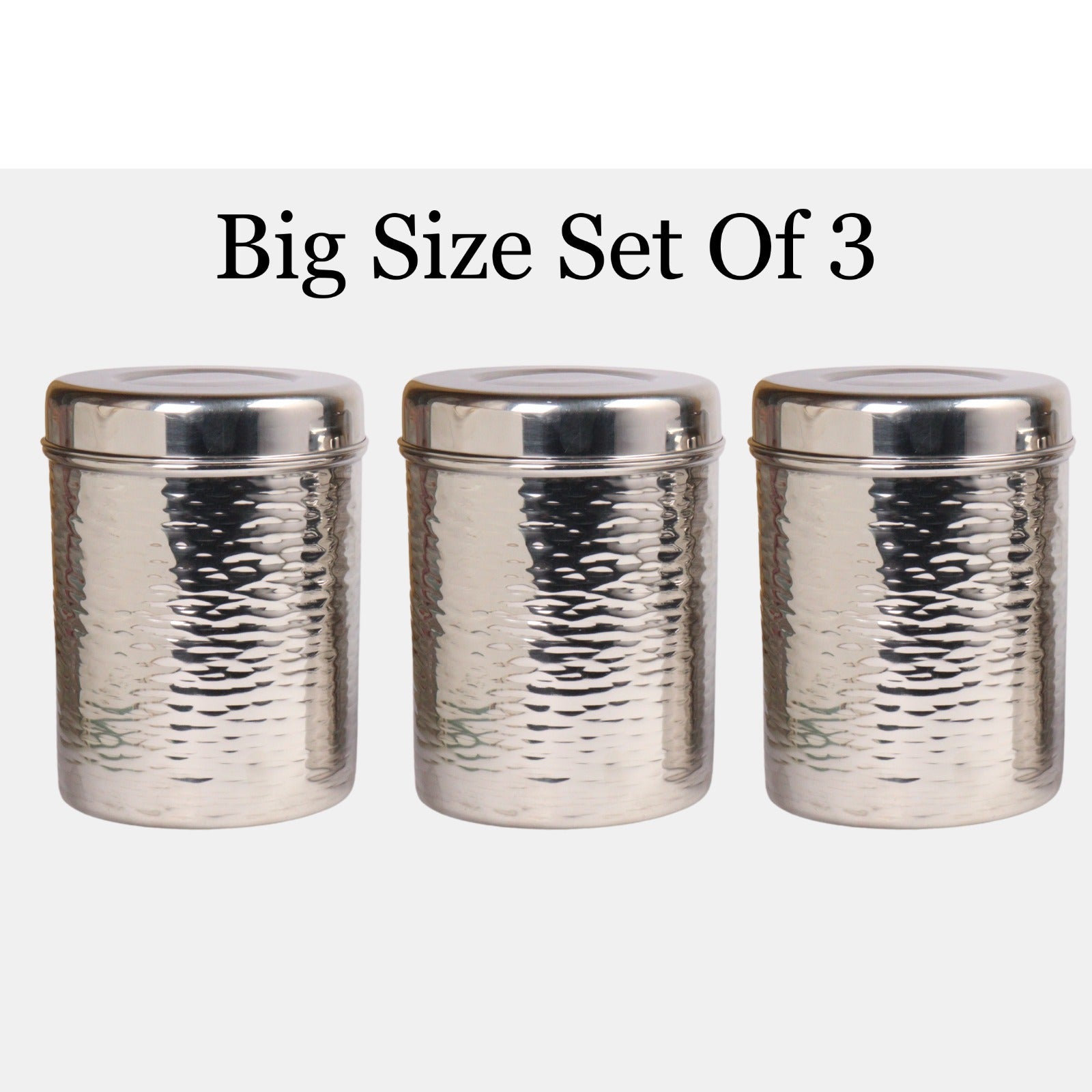 DesiDine Stainless Steel Hammered Dabba Sets