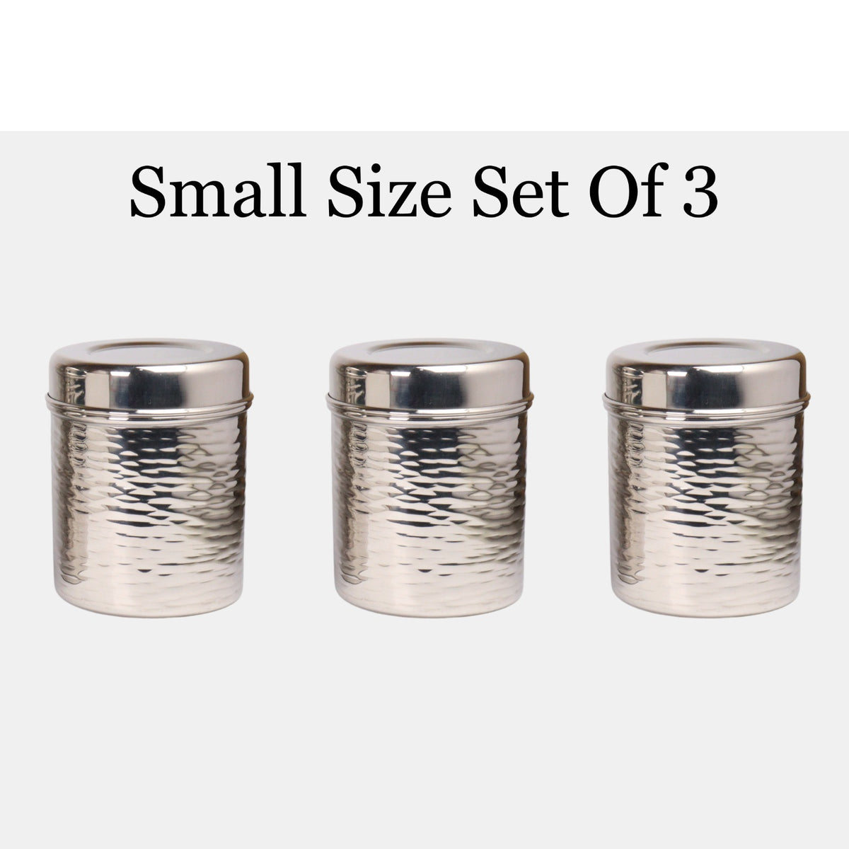 DesiDine Stainless Steel Hammered Dabba Sets