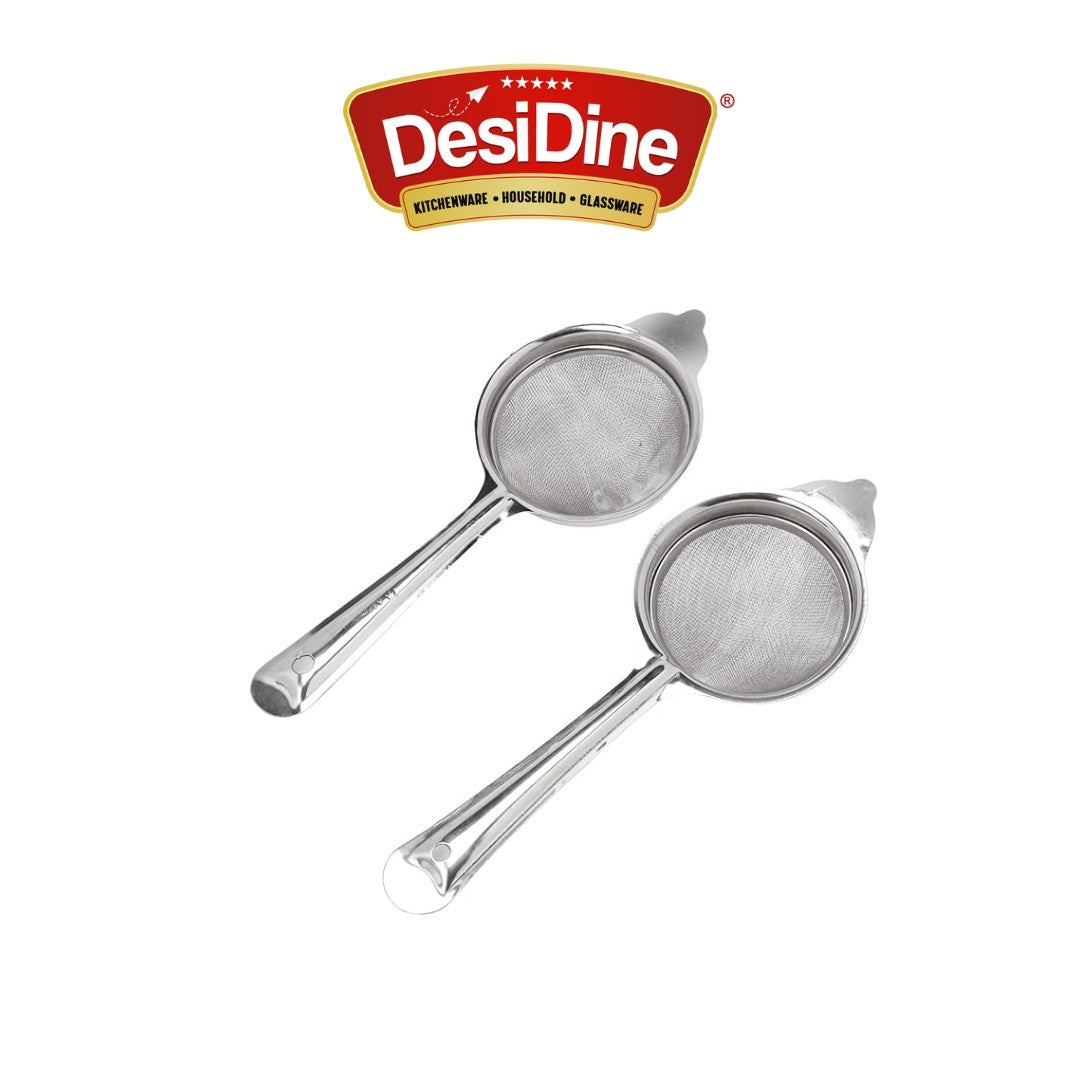 Stainless Steel Dolphin Double Mesh Tea Strainer Set of 2